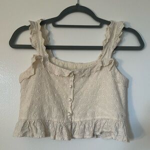 White crop top XS